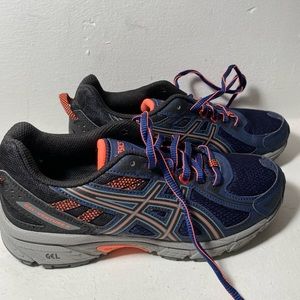 Blue ASICS sneakers, size 6